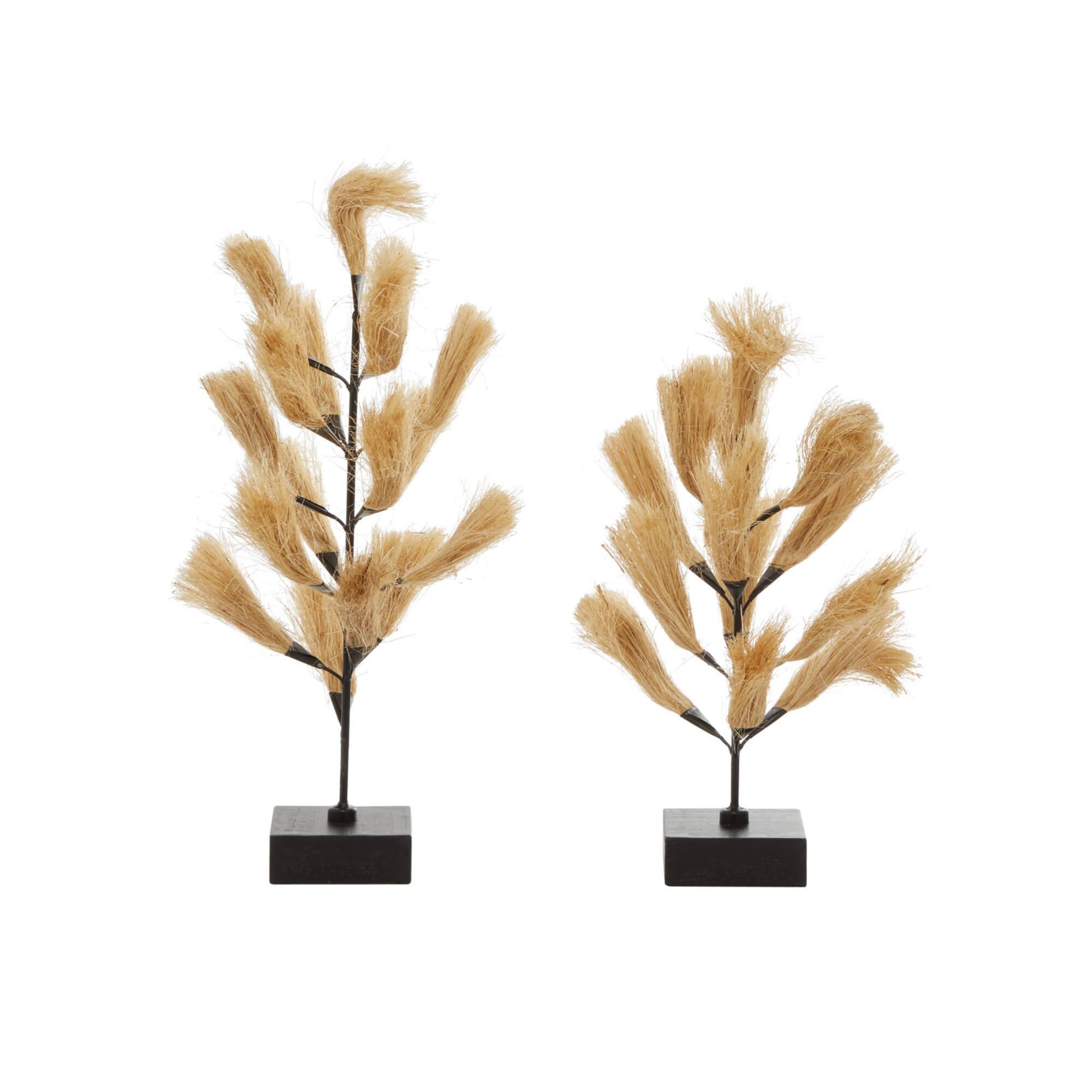Brown Wood Natural Abstract Sculpture Set
